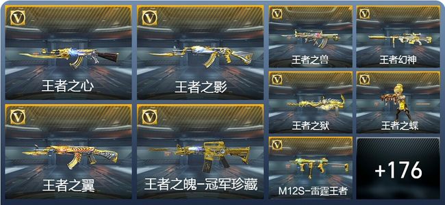 穿越火线：枪战王者25王者武器 185英雄武器 7英雄角色 292万化 枪皇