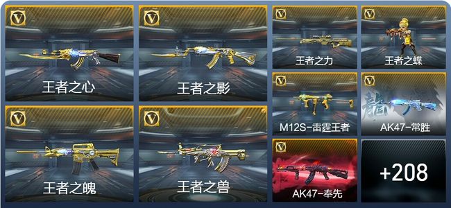 穿越火线：枪战王者V8 18王者武器 279英雄武器 11英雄角色 569万化 枪皇SSS