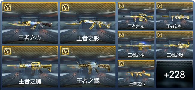 穿越火线：枪战王者V8 29王者武器 238英雄武器 8英雄角色 295万化 大师SS