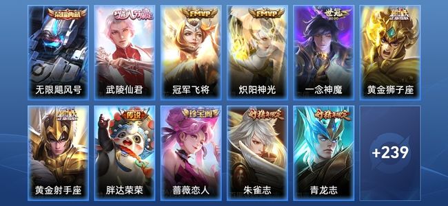 王者荣耀1典藏 7传说 85史诗 250皮肤 最强王者