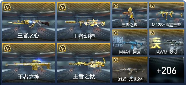 穿越火线：枪战王者V6 19王者武器 231英雄武器 4英雄角色 367万化 枪皇