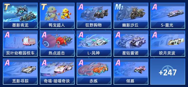 QQ飞车手游V9 4永久T车 146永久A车 260永久赛车 121宠物 男号 星耀