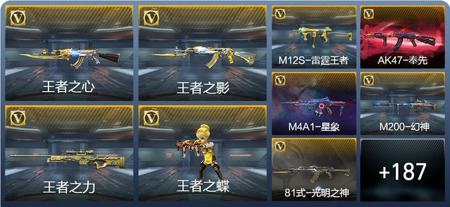 穿越火线：枪战王者V8 28王者武器 196英雄武器 4英雄角色 308万化 大师