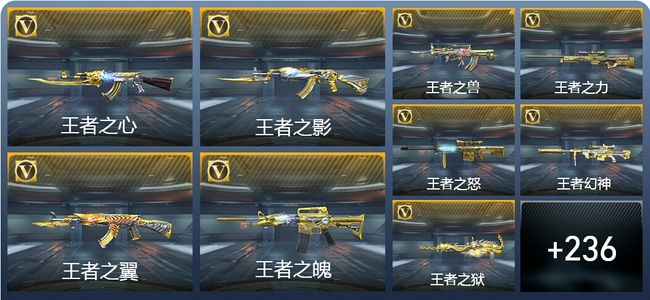 穿越火线：枪战王者24王者武器 245英雄武器 13英雄角色 339万化 枪圣S