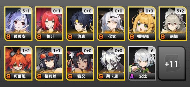 绝区零29黄 22角色黄 10S角色 5S音擎 5S邦布 男主 56
