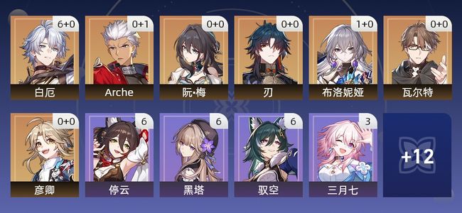 崩坏：星穹铁道17黄 14角色黄 3光锥黄 7五星角色 3五星光锥 67级 女主