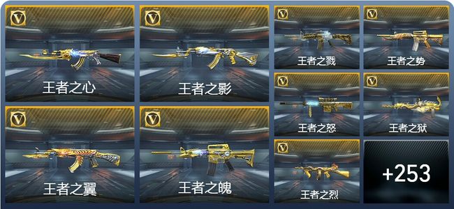 穿越火线：枪战王者22王者武器 262英雄武器 11英雄角色 134万化 专家S