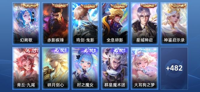 王者荣耀V10 6典藏 4无双 59传说 164史诗 493皮肤 至尊星耀IV