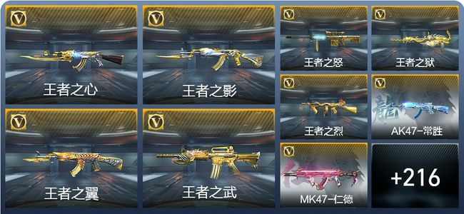 穿越火线：枪战王者V9 28王者武器 248英雄武器 6英雄角色 493万化 枪皇S