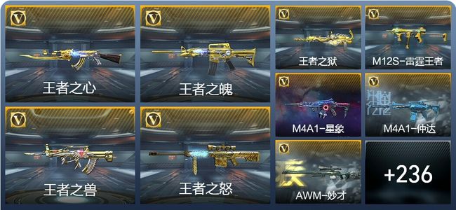 穿越火线：枪战王者V8 24王者武器 266英雄武器 467万化 传奇