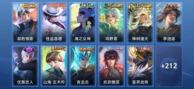 王者荣耀1典藏 3传说 63史诗 223皮肤 永恒钻石II