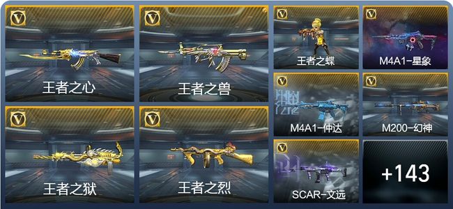 穿越火线：枪战王者V7 18王者武器 204英雄武器 新锐