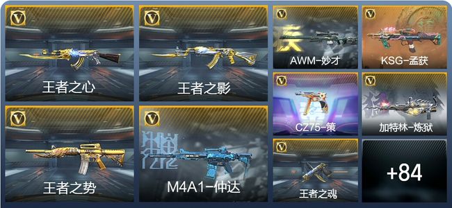 穿越火线：枪战王者V8 16王者武器 127英雄武器 新锐