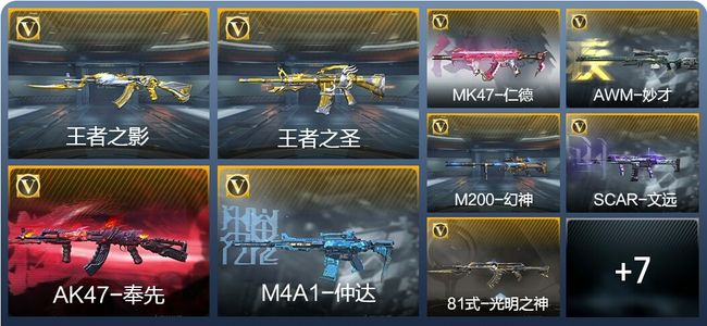 穿越火线：枪战王者V8 23王者武器 197英雄武器 新锐