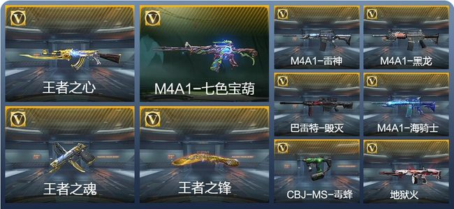 穿越火线：枪战王者V7 6王者武器 84英雄武器 新锐