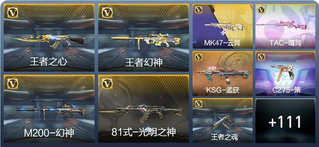 穿越火线：枪战王者V5 3王者武器 152英雄武器 新锐