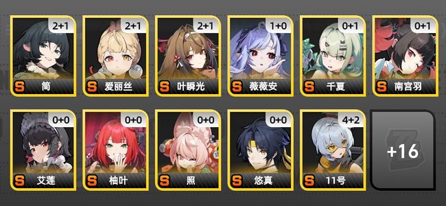 绝区零37黄 28角色黄 15S角色 8S音擎 6S邦布 男主 59