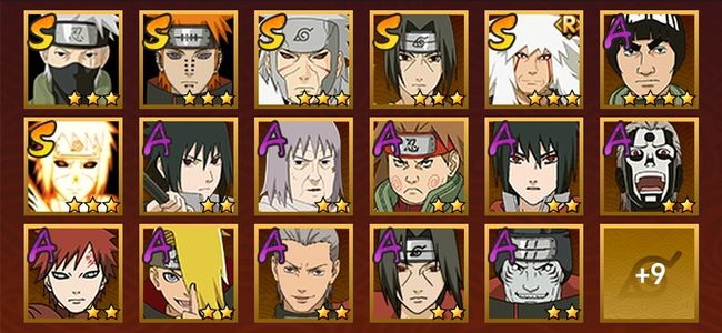 火影忍者V3 6S忍 20A忍 96忍 779S碎片 14通灵 400W战力 见习