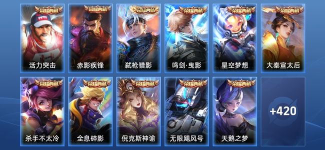 王者荣耀V10 12典藏 2星传说 35传说 137史诗 433皮肤 124英雄 至尊星耀IV