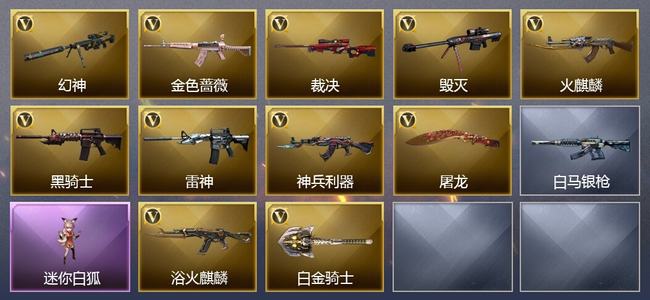 穿越火线（CF）9V武器 17皮肤 可排位 枪王