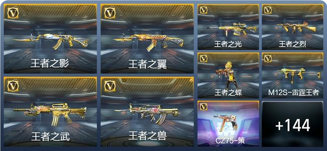 穿越火线：枪战王者V8 13王者武器 169英雄武器 3英雄角色 250万化 枪皇S