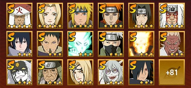 火影忍者V14 39S忍 59A忍 298忍 5376S碎片 33通灵 2000W战力 前10名 上忍