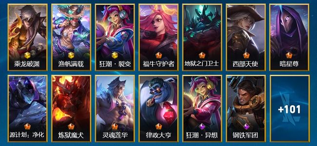 英雄联盟手游（lol手游）3神话 8传说 36史诗 114皮肤 133英雄 宗师