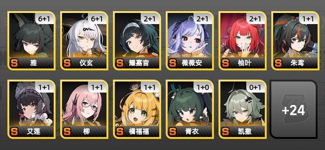 绝区零85黄 61角色黄 23S角色 22S音擎 12S邦布 男主 60