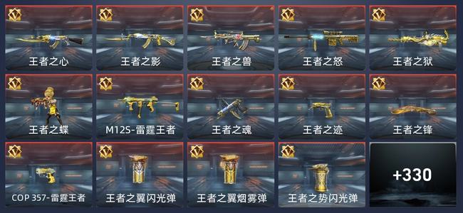 穿越火线：枪战王者V8 36王者 328英雄武器 16英雄角色 476万化 枪皇