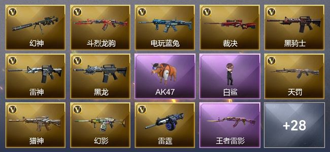 穿越火线（CF）4王者武器 35V武器 2V角色 8皮肤 可排位