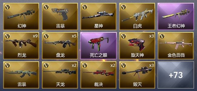 穿越火线（CF）5王者武器 1炫金武器 148V武器 5V角色 27皮肤 可排位 宗师
