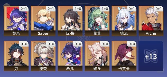 崩坏：星穹铁道54黄 43角色黄 11光锥黄 24五星角色 8五星光锥 70级 女主