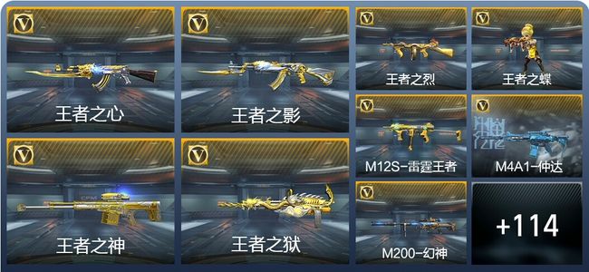 穿越火线：枪战王者V2 10王者武器 142英雄武器 2英雄角色 205万化 大师SS