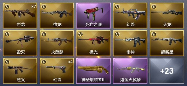 穿越火线（CF）1炫金武器 58V武器 2V角色 9皮肤 可排位 新锐