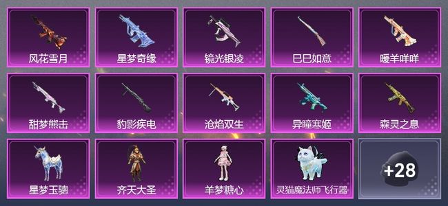 和平精英1载具 3升级枪 3粉装 174枪皮 97套装 4印记 白银