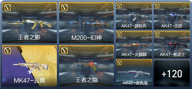 穿越火线：枪战王者V7 4王者武器 129英雄武器 6英雄角色 288万化 专家