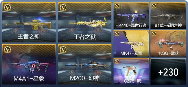 穿越火线：枪战王者V7 2王者武器 238英雄武器 7英雄角色 320万化 大师S