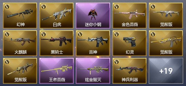 穿越火线（CF）1王者武器 1炫金武器 41V武器 13皮肤 可排位