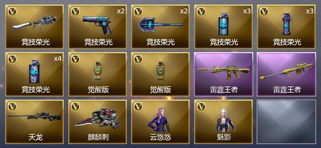 穿越火线（CF）2王者武器 19V武器 2V角色 1皮肤 可排位 新锐