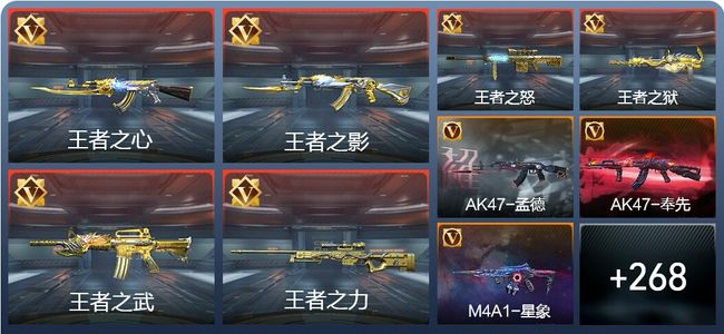 穿越火线：枪战王者19王者 277英雄武器 11英雄角色 636万化 枪王S