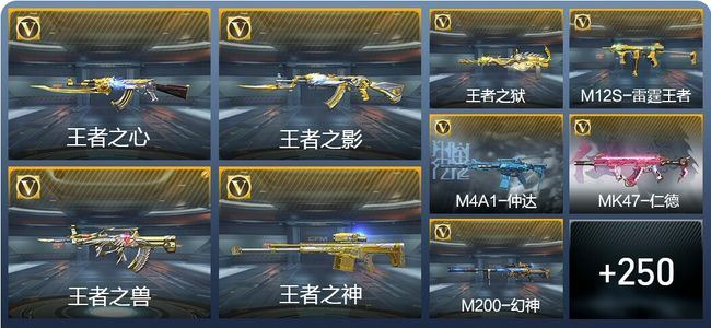 穿越火线：枪战王者V8 21王者武器 291英雄武器 14英雄角色 548万化 枪王SS