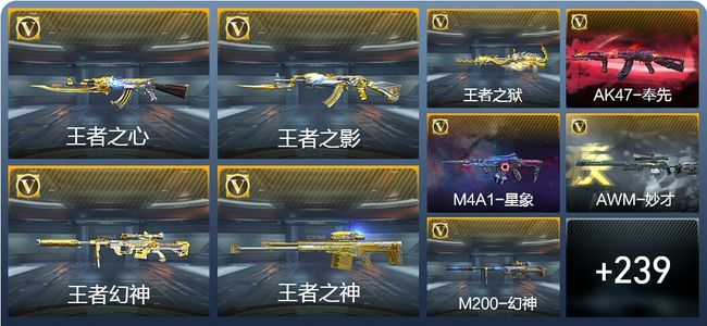 穿越火线：枪战王者V7 20王者武器 248英雄武器 11英雄角色 459万化 大师SS