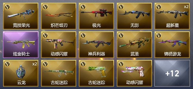 穿越火线（CF）1炫金武器 27V武器 6皮肤 可排位