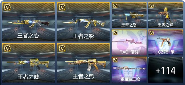 穿越火线：枪战王者V7 14王者武器 123英雄武器 3英雄角色 239万化 枪皇SSS