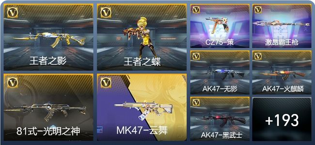 穿越火线：枪战王者V2 7王者武器 202英雄武器 6英雄角色 382万化 枪圣S