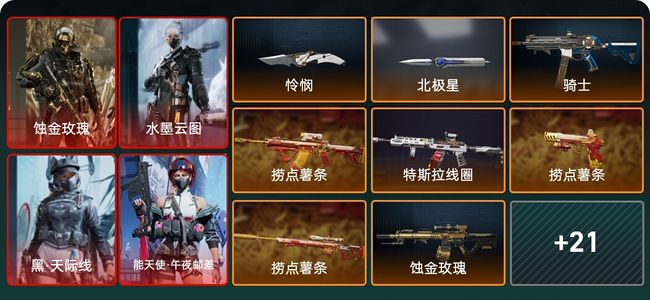 三角洲行动总资产408.1M 9干员外观 2传说近战 27传说枪械 钻石