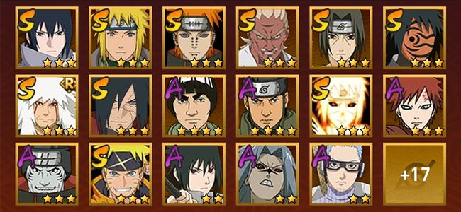 火影忍者V8 10S忍 24A忍 122忍 1274S碎片 15通灵 500W战力 中忍