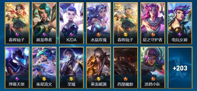 英雄联盟手游（lol手游）4神话 27传说 98史诗 216皮肤 136英雄 铂金