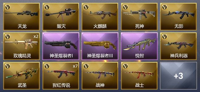 穿越火线（CF）1王者武器 21V武器 5皮肤 可排位 精英