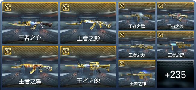 穿越火线：枪战王者V9 36王者武器 264英雄武器 17英雄角色 447万化 新锐